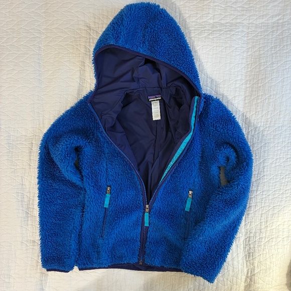Patagonia Retro-X Fleece Hoodie Cardigan,  Women Small, Oasis Blue, EUC - Picture 3 of 10